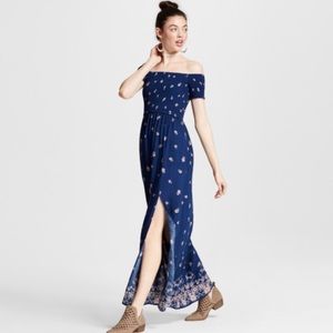Navy blue maxi dress